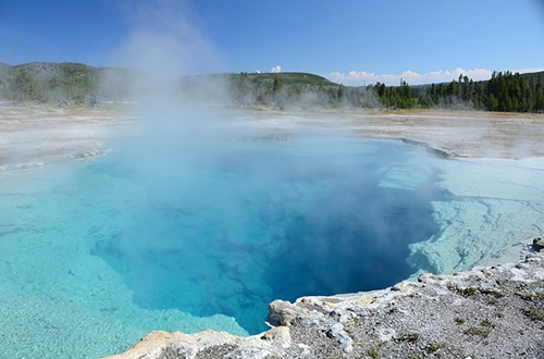 Sapphire Pool thermal feature, Yellowstone National Park