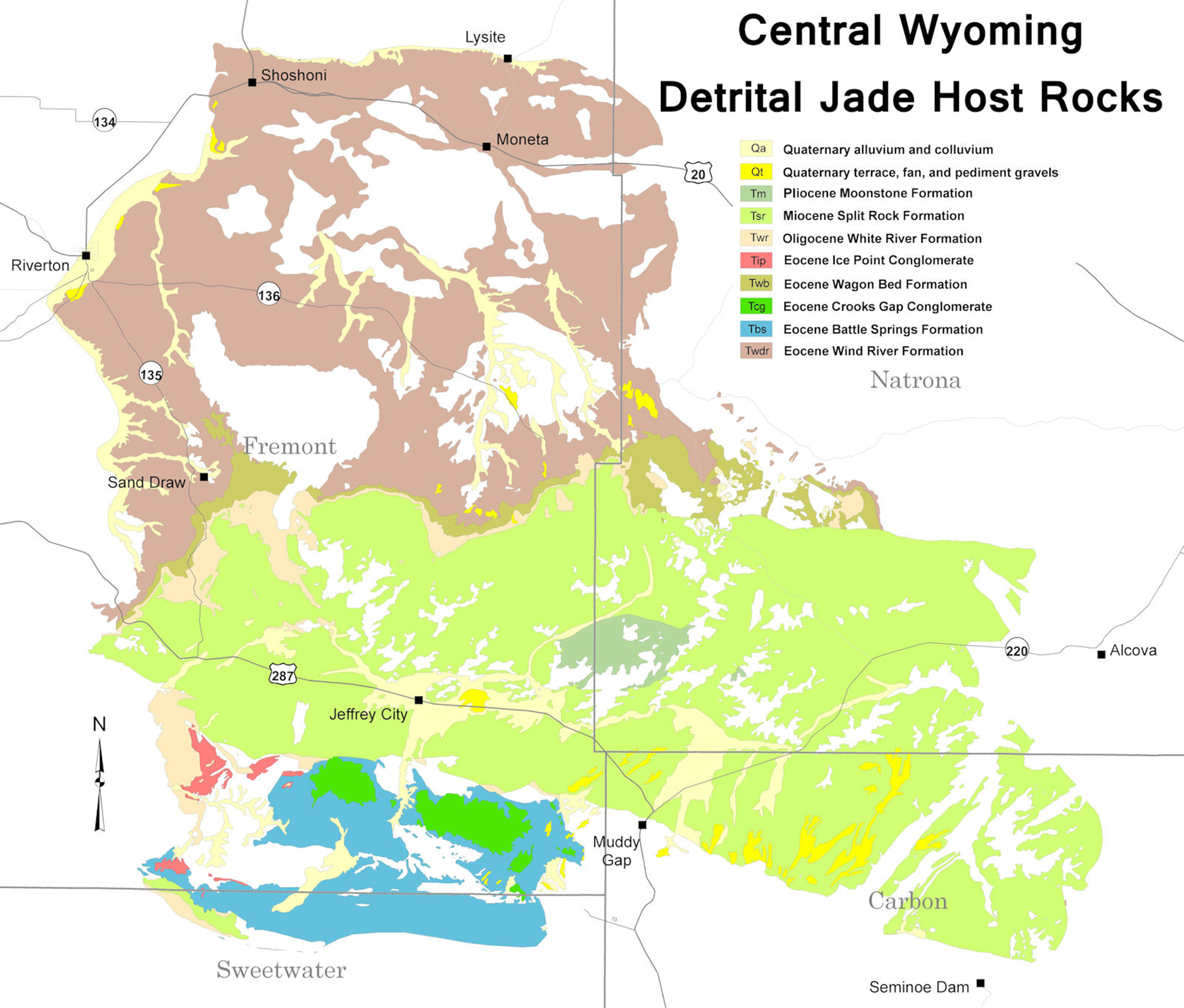 Central Wyoming jade host rocks